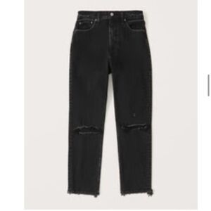 Abercrombie & Fitch Black High Rise Mom jeans